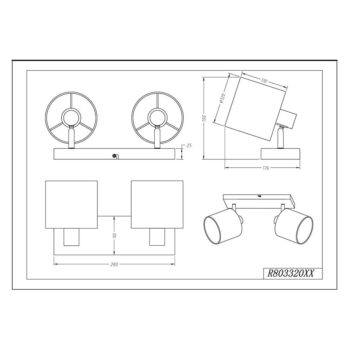 Biele stropné svietidlo pre 2 žiarovky Trio Spot Tommy – Obrázok 3