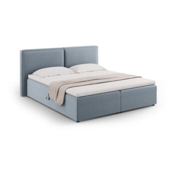 Svetlomodrá boxspring posteľ s úložným priestorom 160x200 cm Arendal – Cosmopolitan Design - Image 5