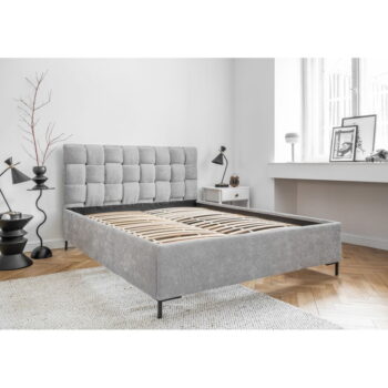 Svetlosivá čalúnená dvojlôžková posteľ s roštom 140x200 cm Eve – Miuform - Image 5