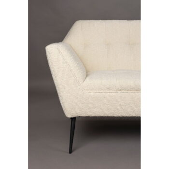 Biele kreslo z textílie bouclé Kate – Dutchbone - Image 5