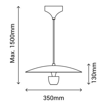 Biele závesné svietidlo SULION Poppins, výška 150 cm - Image 6