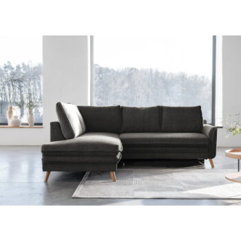 Tmavosivá rozkladacia rohová pohovka (ľavý roh) Charming Charlie – Miuform - Image 2