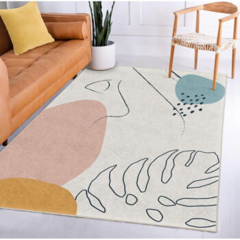 Krémový prateľný koberec 120x180 cm Abstract Shapes – Mila Home - Image 2