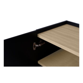 Čierna komoda s 3 policami a 3 dvierkami TemaHome Nina, 180 x 83 cm - Image 5