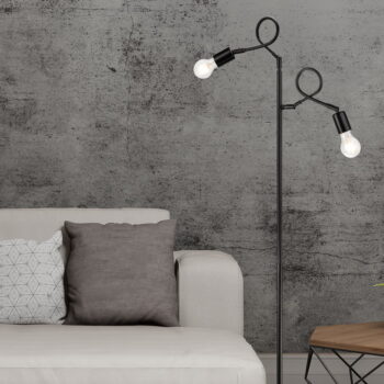 Čierna stojacia lampa, výška 165 cm Harry – LAMKUR - Image 3