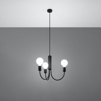 Čierne závesné svietidlo ø 45 cm Karim – Nice Lamps - Image 4