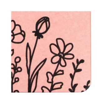 Svetloružová kúpeľňová predložka z kremeliny 39x60 cm Floral Lines – Artsy Doormats - Image 4