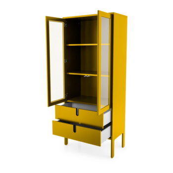 Žltá vitrína Tenzo Uno, šírka 76 cm - Image 4