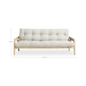 Žltá menčestrová rozkladacia pohovka 204 cm Grab - Karup Design - Image 4