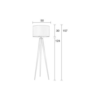 Čierno-sivá stojacia lampa Zuiver Tripod - Image 2