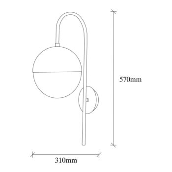 Nástenné svietidlo v čierno-zlatej farbe ø 20 cm Bastos – Opviq lights - Image 5
