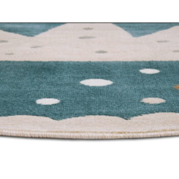 Modrý detský koberec ø 100 cm Crown – Hanse Home - Image 3