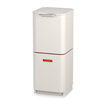 Krémovobiely kôš na triedený odpad Joseph Joseph Totem Compact, 40 l