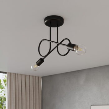 Čierne stropné svietidlo 18x57 cm Opulent – Nice Lamps - Image 10
