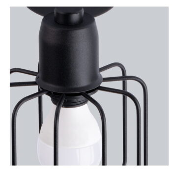 Čierne nástenné svietidlo ø 10 cm Salom – Nice Lamps – Obrázok 3