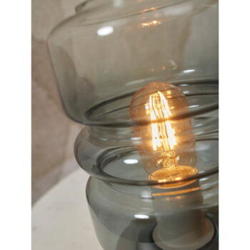 Sivá stolová lampa so skleneným tienidlom (výška  23 cm) Verona – it's about RoMi - Image 5