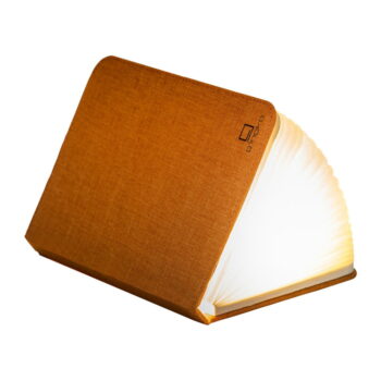 Oranžová LED stolová lampa s textilným tienidlom (výška  2,5 cm) Booklight – Gingko – Obrázok 5