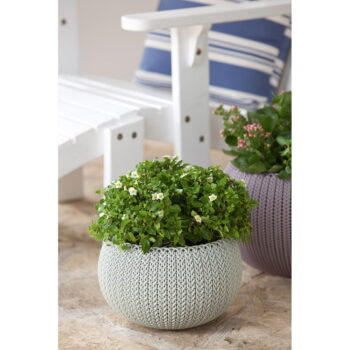 Plastový závesný a nástenný  kvetináč ø 36 cm Cozy – Keter - Image 4