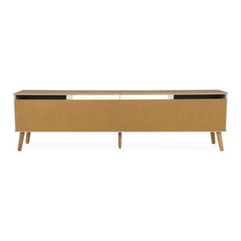 Biely TV stolík s detailmi v dekore dubového dreva Tenzo Dot, šírka 192 cm - Image 9