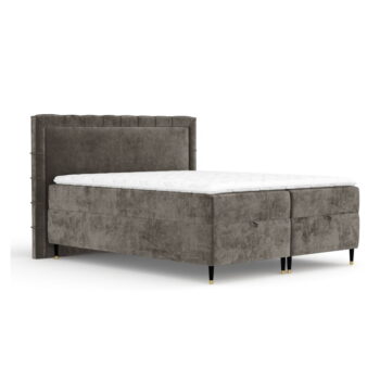 Tmavosivá boxspring posteľ s úložným priestorom 180x200 cm Voyage – Maison de Rêve