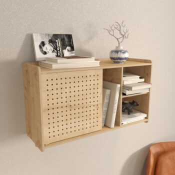Nástenná knižnica v dekore duba v prírodnej farbe 65x30 cm Sima - Kalune Design – Obrázok 6