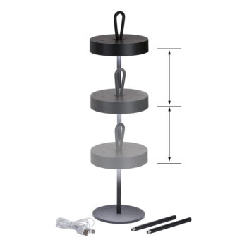 Čierna LED stolová lampa (výška  47 cm) Dord – Fischer & Honsel - Image 4