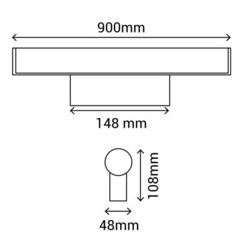 Nástenné svietidlo SULION Caspio, dĺžka 90 cm - Image 5
