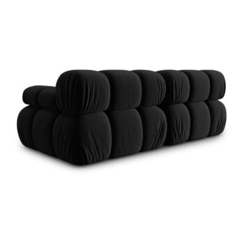 Čierna zamatová pohovka 188 cm Bellis – Micadoni Home – Obrázok 3
