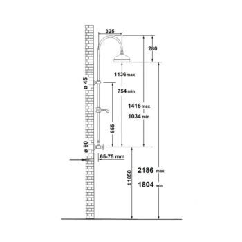 Mosadzná sprchová súprava v matne striebornej farbe s termostatickou batériou s hlavovou sprchou a ručnou sprchou 142 cm Antea – Sapho - Image 2