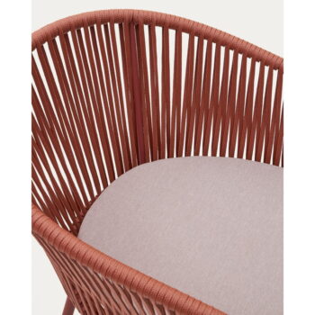 Záhradná stolička s výpletom vo farbe terakota Kave Home Yanet - Image 2
