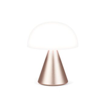 Bielo-svetloružová LED stolová lampa (výška 11 cm) Mina M – Lexon – Obrázok 11