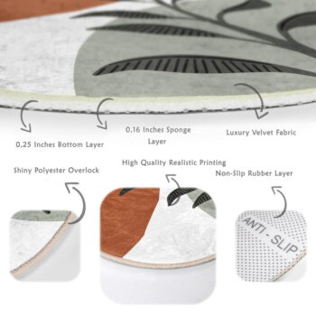 Prateľný okrúhly koberec vhodný pre robotické vysávače ø 100 cm Comfort – Mila Home - Image 6
