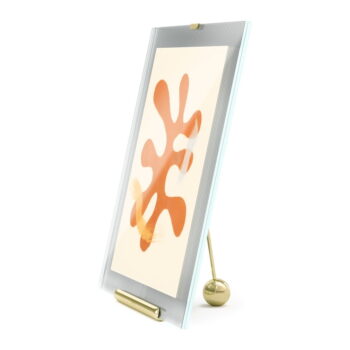 Sklenený stojací rámček v zlatej farbe 26x30,5 cm Flute – Umbra – Obrázok 4