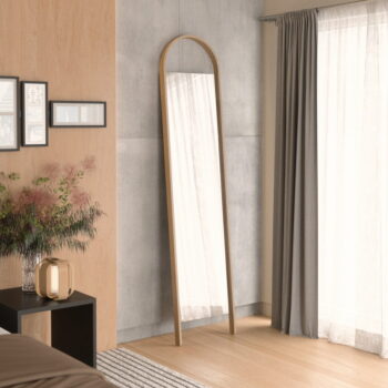 Stojacie zrkadlo s dreveným rámom 45x196 cm Bellwood – Umbra - Image 2