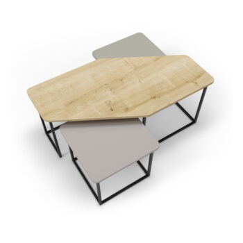 Konferenčné stolíky v súprave 3 ks 60x111,5 cm Zoya – Marckeric – Obrázok 3
