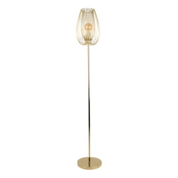 Stojacia lampa v zlatej farbe Leitmotiv Lucid, výška 150 cm