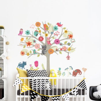Sada detských samolepiek na stenu Ambiance Scandinavian Tree – Obrázok 3