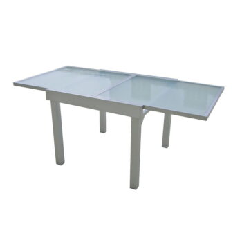 Záhradný jedálenský stôl so sklenenou doskou 90x90 cm Lola – Garden Pleasure - Image 2