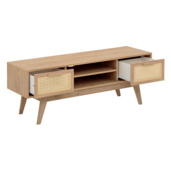 TV stolík v dekore duba v prírodnej farbe 128x47 cm Bridget – Støraa - Image 2
