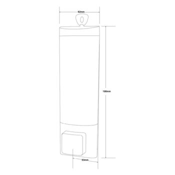 Biely nástenný plastový dávkovač mydla 200 ml Aqualine  – Sapho - Image 2