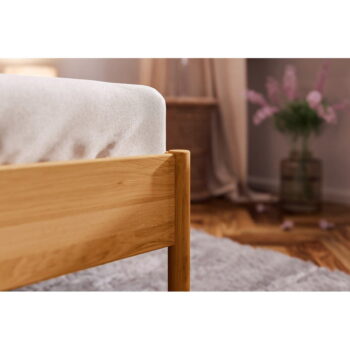 Dvojlôžková posteľ z dubového dreva s čalúneným čelom 140x200 cm Pola - The Beds – Obrázok 3