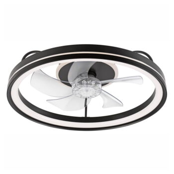 Čierne LED stropné svietidlo s ventilátorom Fargo – LAMKUR - Image 9