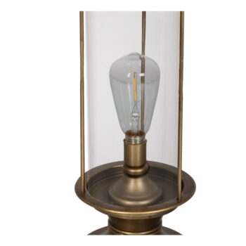 LED stolová lampa v zlatej farbe so skleneným tienidlom (výška 58 cm) – Ixia - Image 2