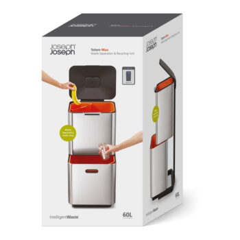 Grafitovosivý kôš na triedený odpad Joseph Joseph Totem Max, 60 l - Image 4