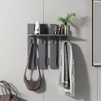 Čierny nástenný vešiak Utica - Kalune Design – Obrázok 4