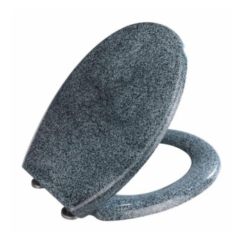WC sedadlo v žulovom dekore s jednoduchým zatváraním Wenko Premium Ottana, 45,2 x 37,6 cm - Image 3