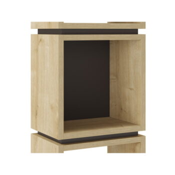 Knižnica v dekore duba v čierno-prírodnej farbe 32x167 cm Lofty – Marckeric - Image 6