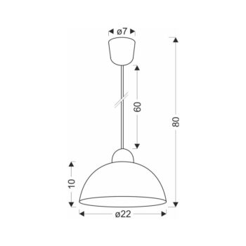 Krémové závesné svietidlo so skleneným tienidlom ø 22 cm Vanilia – Candellux Lighting - Image 2