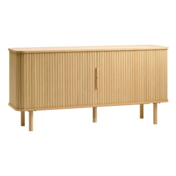 Nízka komoda v dekore duba s posuvnými dverami v prírodnej farbe 76x160 cm Cavo – Unique Furniture – Obrázok 5