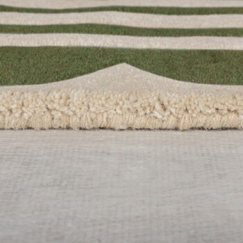Ručne tkaný vlnený koberec v zeleno-prírodnej farbe 160x230 cm Lois Scallop – Flair Rugs - Image 5